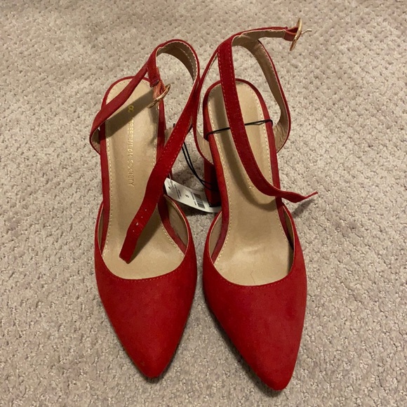 Brand new red ankle strap heels - Picture 1 of 3